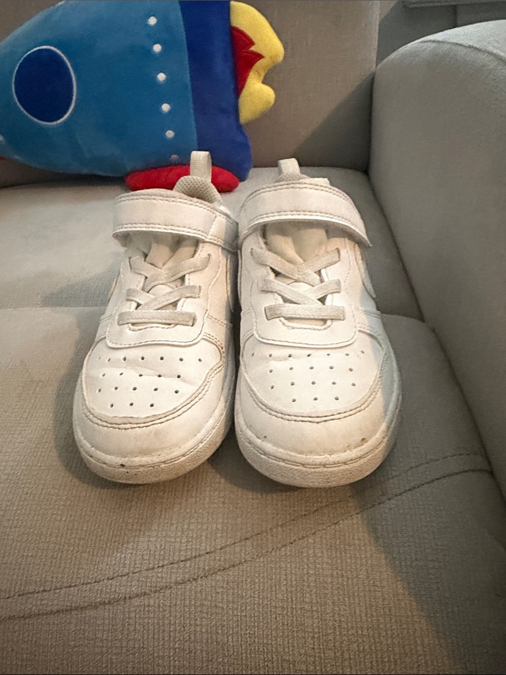 Nike Kids White Velcro & Lace Sneakers